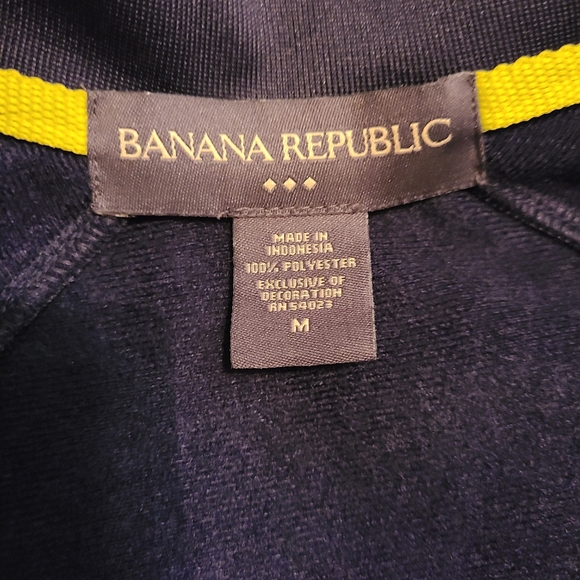 (1278) Banana Republic Men's Warm Up Jacket, Size: Medium Color: Black - Picture 7 of 13